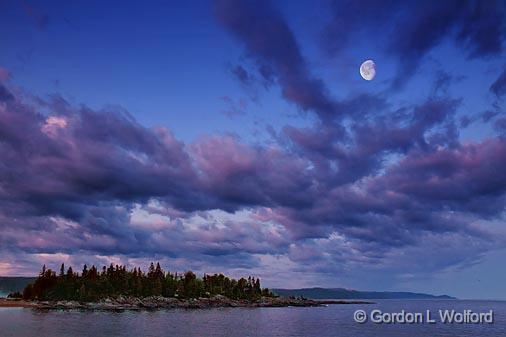 Moon Over The North Shore_03062.jpg - Photographed on the north shore of Lake Superior near Wawa, Ontario, Canada.